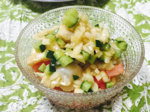 さっぱり水ダコとトマトのマリネサラダ